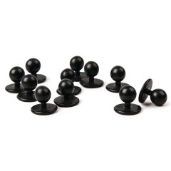 Stud Buttons Black (Pack 12)