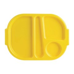 Food Compartment Trays Small. Pack quantity: 10. Yellow
