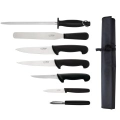 Hygiplas 7 Piece Starter Knife Set With 20cm Chefs Knife and Wallet