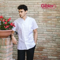Giblor's Apollo Chefs Jacket Short Sleeve White