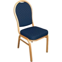 Bolero Banqueting Chair Arched Back Gold Frame Blue Speckle Cloth (Pack 4)