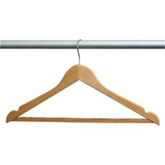 Bolero Wooden Hanger with Standard Hook Natural (Pack 10)