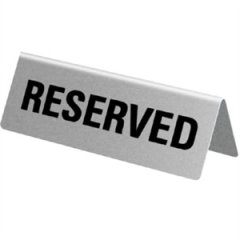 Stainless Steel Table Sign - Reserved