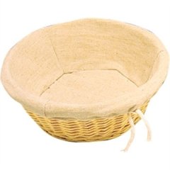 Wicker Basket with Removable Cloth Round - 90x245x245mm