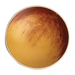 Olympia Canvas Shallow Tapered Bowl Unglazed Edge Sienna Rust - 200mm (Box 6)