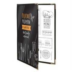 Securit Crystal Double Sided Menu Cover A4 Double (Pack of 3)
