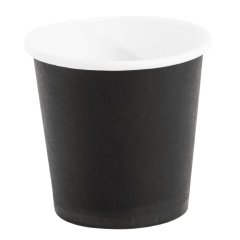 Fiesta Recyclable Espresso Cups Single Wall Black 112ml / 4oz (Pack of 1000)