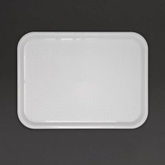 Olympia Kristallon Polypropylene Fast Food Tray White Medium 415mm
