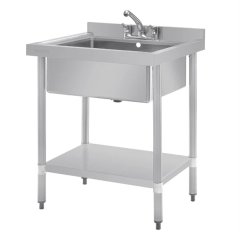 Vogue Stainless Steel Midi Pot Wash Sink with Undershelf