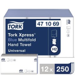 Tork Z Fold Blue Hand Towels 1 Ply 3000 per case
