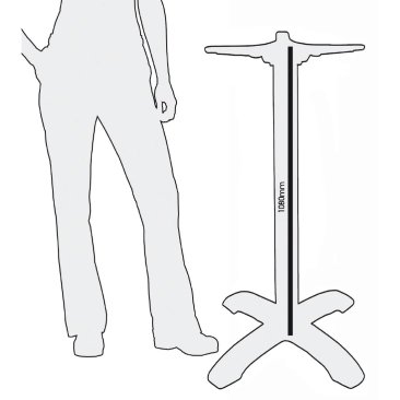 Bolero Cast Iron Poseur Table Leg Base