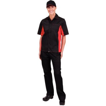 Colour by Chef Works Contrast Shirt - Black & Red