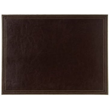 Faux Leather Placemat Brown - 400x300mm (Pack 1)