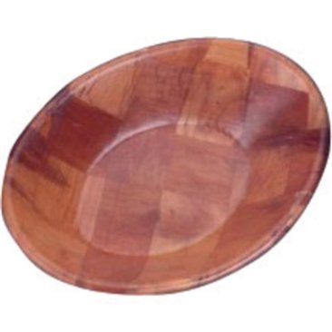 Oval Woven Wooden Bowl - 9x7