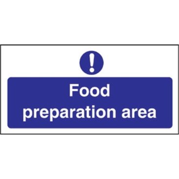 Food Preparation Area Sign
