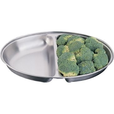 Oval Vegetable Dish St/St 2 division - 254mm 10