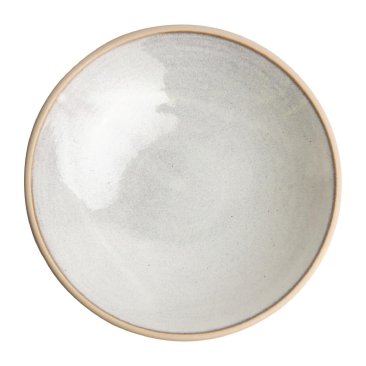 Olympia Canvas Shallow Tapered Bowl Unglazed Edge Murano White - 200mm (Box 6)