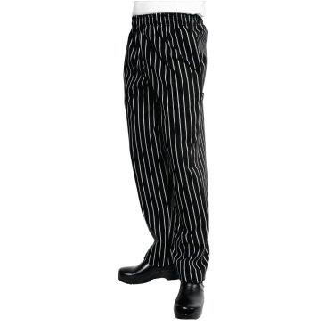 Unisex Easyfit Pants - Black And White Stripe