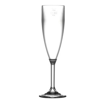 Polycarbonate Champagne Flutes 200ml CE Marked at 175ml (12pc)