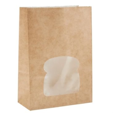 Colpac Kraft Paper Sandwich Bag with Window (Pack 250)