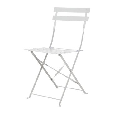 Bolero Grey Pavement Style Steel Chairs (Pack of 2)