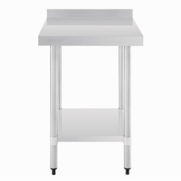 Vogue Stainless Steel Table with Upstand 600mm