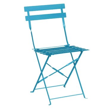 Bolero Seaside Blue Pavement Style Steel Chairs (Pack of 2)