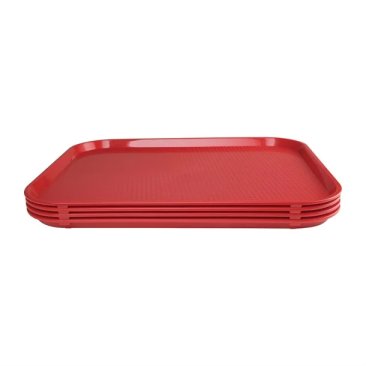 Olympia Kristallon Polypropylene Fast Food Tray Red Large 450mm