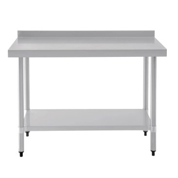 Vogue Stainless Steel Prep Table with Upstand 1200mm