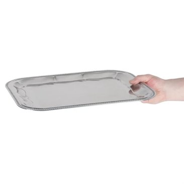 Semi-Disposable Party Tray 410 x 310mm Chrome