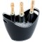 Wine/Champagne Bowl Acrylic Black - 255x350x270mm